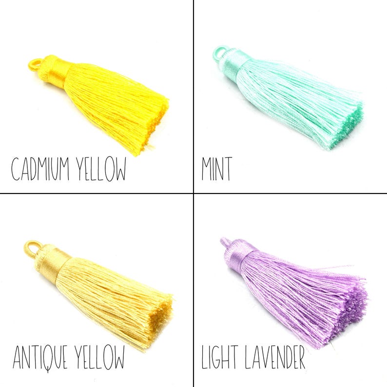 Tassel Pendants | 2 inch Wrap Cap Tassels | Threaded Tassel - Silk/Polyester