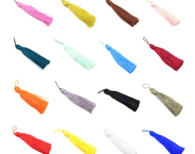 Tassels | 3 inch Wrap Cap Tassel for Jewelry Making | Mala Tassel | Silk Tassels