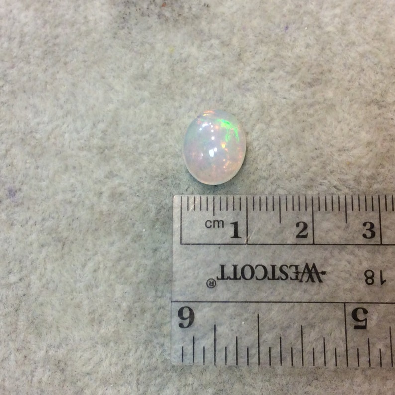 Natural Ethiopian Opal Smooth Oval Shaped Flat Back Cabochon /'I/' Measuring 10mm x 12mm 5mm Dome Height High Quality Gemstone Cab