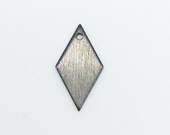 Gunmetal Plated Copper Diamond Kite Components – Brushed Finish Jewelry Findings