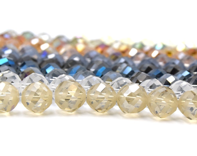 Crystal Beads | 12mm Checkerboard Glass Beads for Jewelry Making