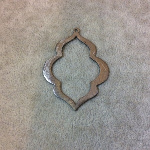 40mm x 48mm Gunmetal Brushed Finish Thick Keyhole Shaped Plated Copper Components - Sold in Pre-Counted Bulk Packs of 10 Pieces - (099-GM)