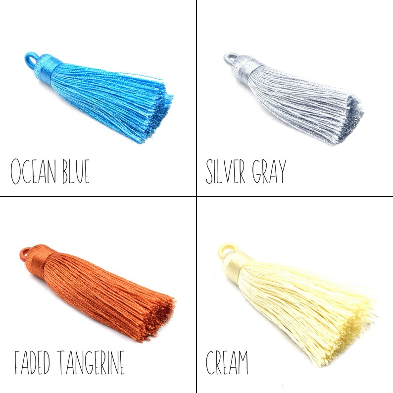 Tassel Pendants | 2 inch Wrap Cap Tassels | Threaded Tassel - Silk/Polyester