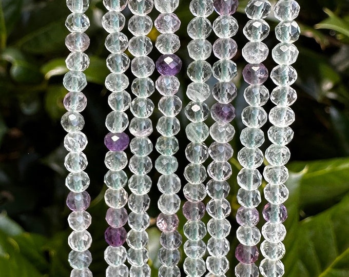 Rainbow Fluorite Round Beads - 3mm Faceted