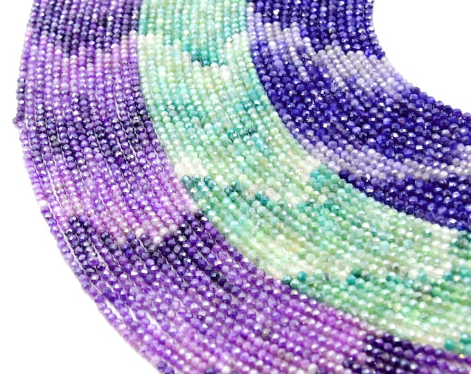 Mystic Shaded Quartz Beads - 3mm Faceted Rondelles