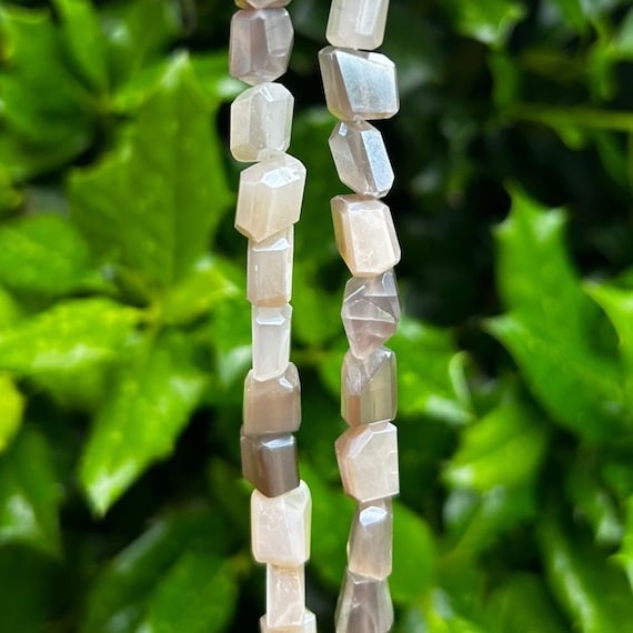 10mm Mixed Mystic Gray Moonstone Nugget Beads 