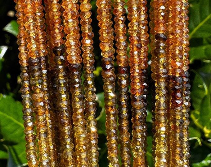 Petro Tourmaline Beads - 3mm Micro-Faceted Rondelles