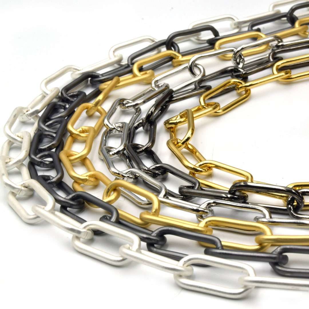 Large Paper Clip Chain for Jewelry Making Etsy