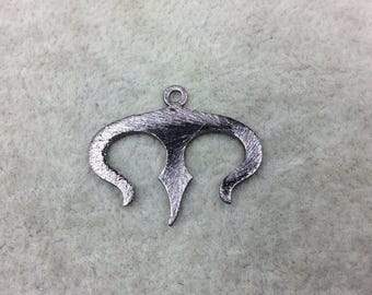 Gunmetal Trident Components – Brushed Plated Copper Cutout Charm (26x20mm)