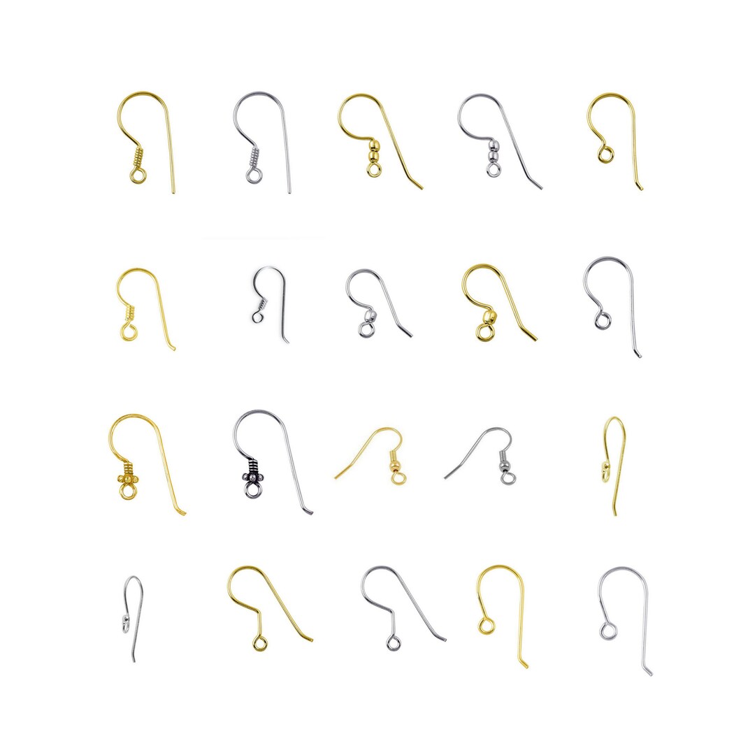 Fish Hook Earring Wire High Quality Earring Finding 18k Gold and Silver