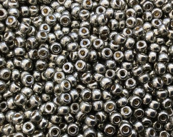 Size 8/0 Smoky Pewter Miyuki Seed Beads: 22 Gram Tube