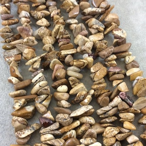Natural Picture Jasper Nugget Beads - Chunky Smooth Glossy, 10-15mm, 16&quot; Strand (~75-80 Beads)