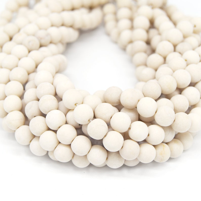 Perles en pierre de rivière Perles de pierres précieuses rondes naturelles mates 4 mm 6 mm 8 mm 10 mm image 2