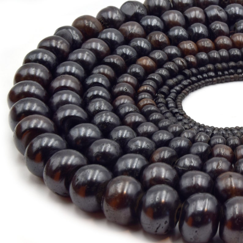 Bone Beads Ox Bone Round Rondelle Beads White Bone Beads, Brown Bone Beads 2mm 3mm 4mm 6mm 8mm 10mm 12mm 14mm 16mm Dark Brown