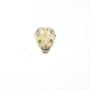 Crystal Skull Beads | 18mm x 20mm 3D Skull Glass Beads for Crafting