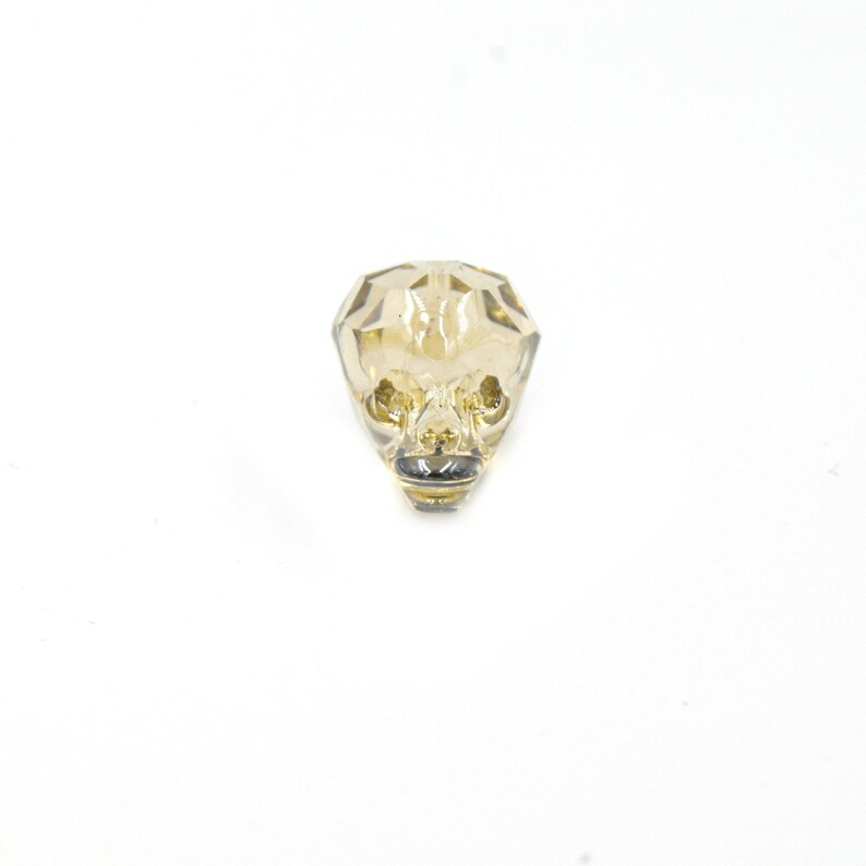Crystal Skull Beads | 18mm x 20mm 3D Skull Glass Beads for Crafting