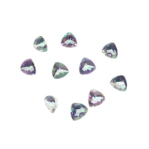 6 mm Loser Trillion Cut Mystic Topas Natürlicher Edelstein - Wird einzeln verkauft, zufällig ausgewählt
