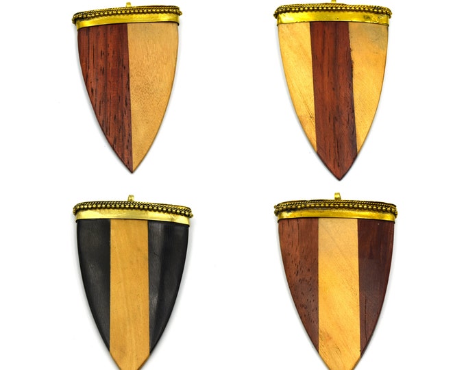 Arrow Pendant | Wooden Arrow Shaped Focal Pendant | Horn Pendant | Necklace Focal Pendant | Jewelry Supplies