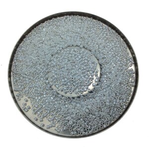 Miyuki Delica 11/0 Seed Beads: Crystal White Lined, Glossy Finish