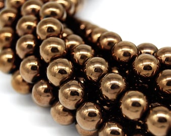 Bronze Hematite Beads - 4mm 6mm 8mm 10mm Available