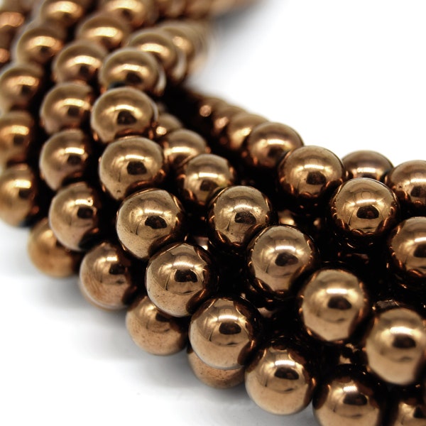 Bronze Hematite Beads - 4mm 6mm 8mm 10mm Available