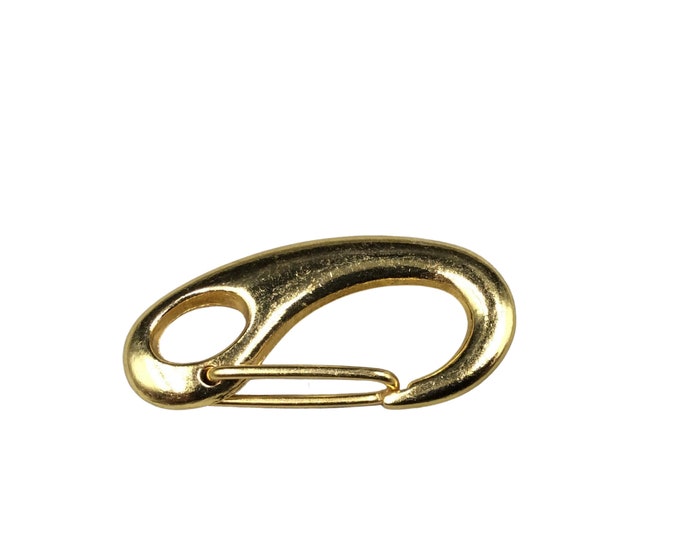 Clasp 1 3/4" Long Gold Plated Clip Style Lobster Claw Shaped Copper Clasp Components - Measuring 28mm x 48mm  - Sold Individually