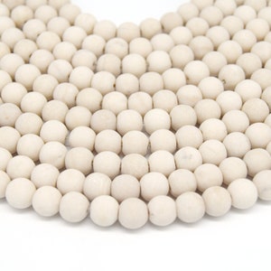 Perles en pierre de rivière Perles de pierres précieuses rondes naturelles mates 4 mm 6 mm 8 mm 10 mm image 4