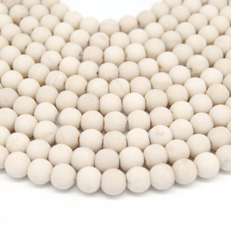 Perles en pierre de rivière Perles de pierres précieuses rondes naturelles mates 4 mm 6 mm 8 mm 10 mm image 4