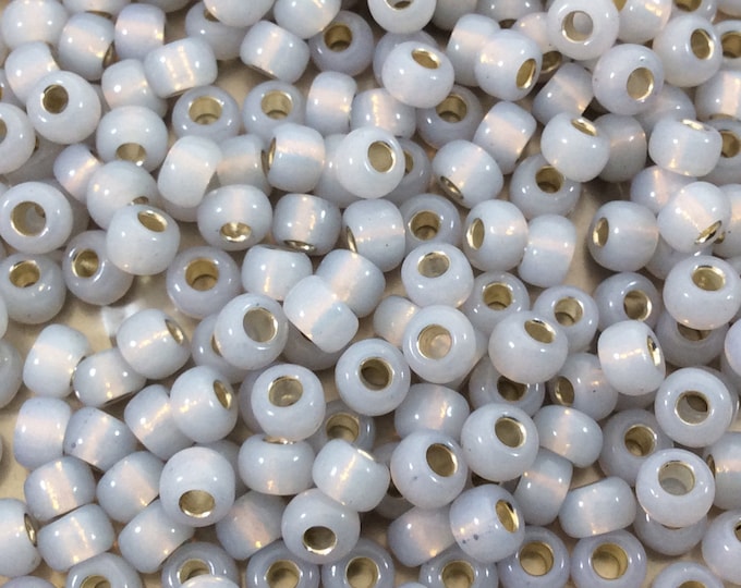 Size 6/0 Silver Lined Alabaster Smoky Opal Genuine Miyuki Glass Seed Beads - Sold by 20 Gram Tubes (Approx. 200 Beads per Tube) - (6-9576)