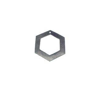 Large Gunmetal Plated Copper Open Cutout Thick Hex/Hexagon Shaped Components - Measuring 26mm x 30mm - Sold in Packs of 10 (183-GD)