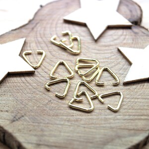 Anneaux de jonction ouverts triangles métal 10*9 mm