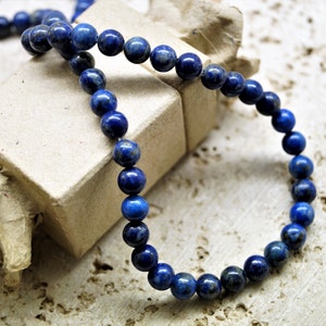 Perles lapis lazuli naturelles 4/6/8/10 mm image 6