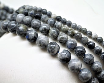 Labradorite perle ronde grise classe AA 4 et 5 mm