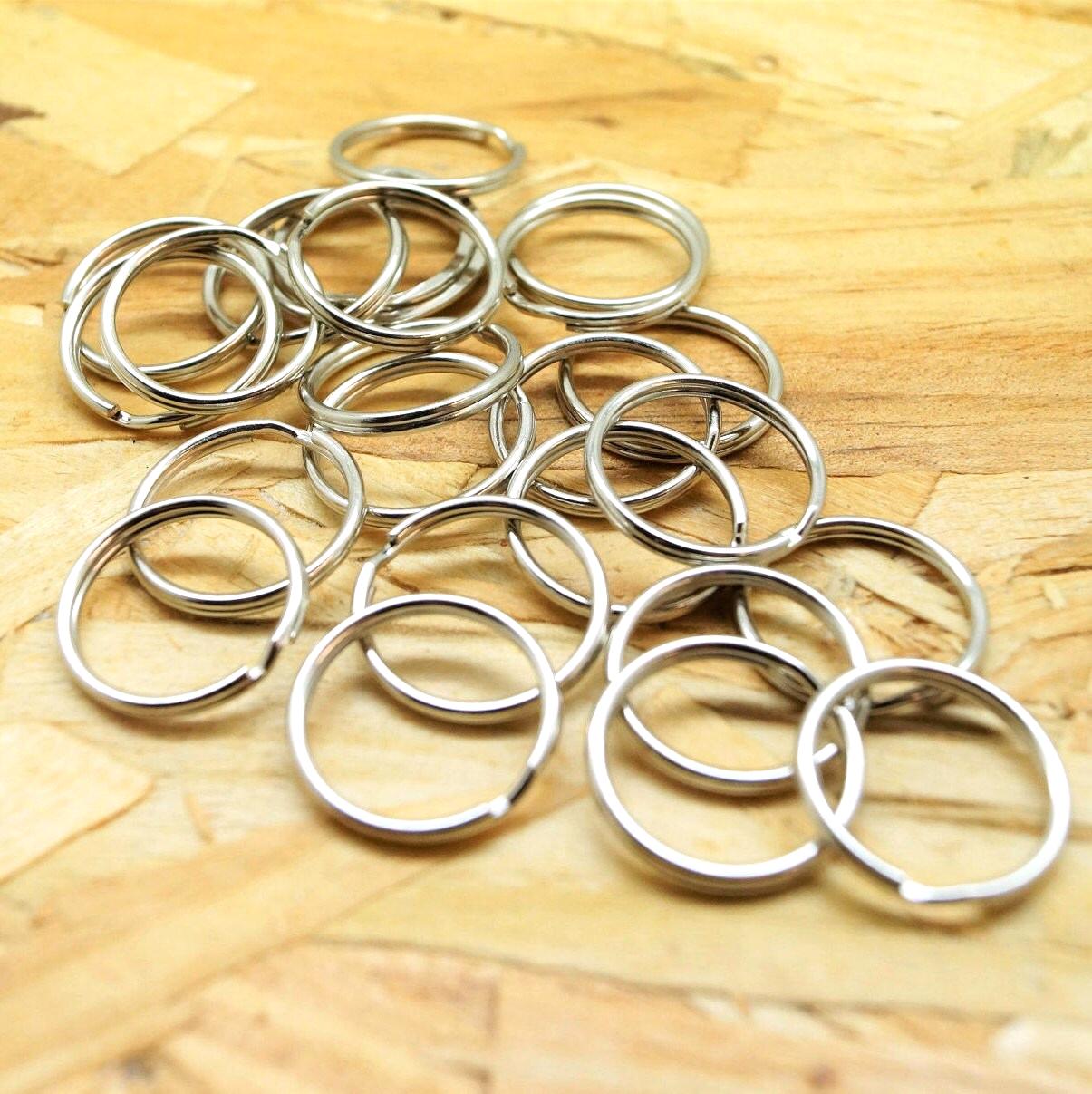 Simple Silver Key Rings Key Rings With a Silver Color and Set of 20, Diam. 25 Mm - Etsy