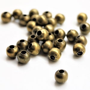 Perles rondes bronze 2/3/4 mm Perles 4 Mm