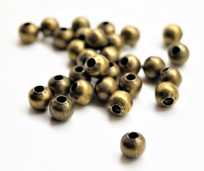 Perles rondes bronze 2/3/4 mm Perles 4 Mm