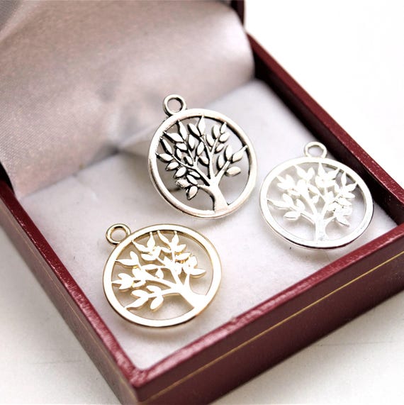 Pendentifs arbre de vie métal 20*17 mm