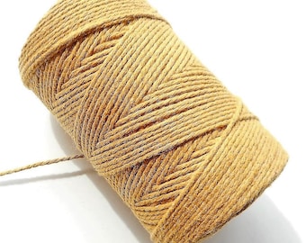 Cupón de 10 metros de cordel “Baker twine”, algodón rubio, 2 mm