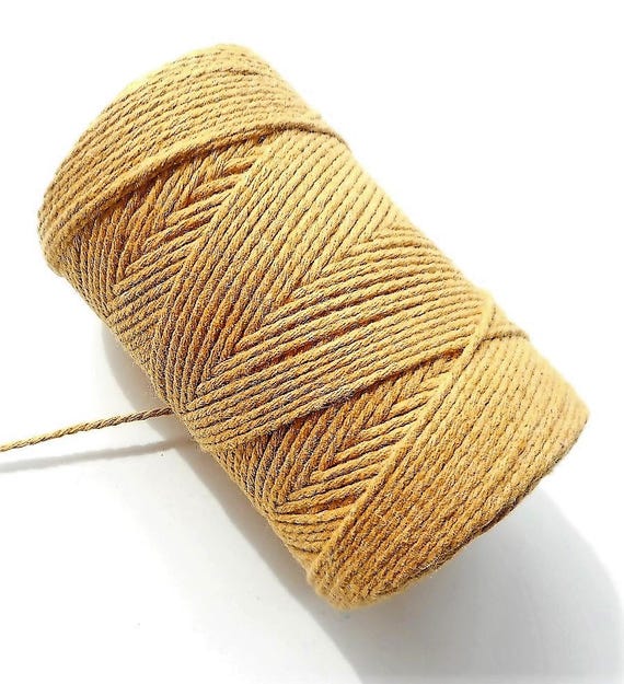 Baker's twine 10-meter string rope, blond cotton, 2 mm thick 2 strands
