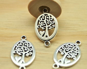 Tree of life connectors silver mat 7/8"