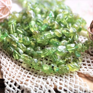 Natural Peridot beads 68 mm image 4