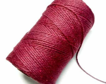 Coupon de 10 mètres de ficelle "Baker twine", prune, 2 mm