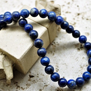 Perles lapis lazuli naturelles 4/6/8/10 mm image 7