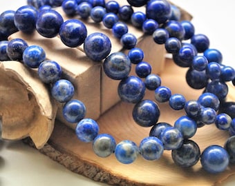 Perles lapis lazuli naturelles 4/6/8/10 mm