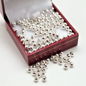 Spacer beads silver 2/3/4/5 mm