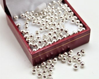 Spacer beads silver 2/3/4/5 mm