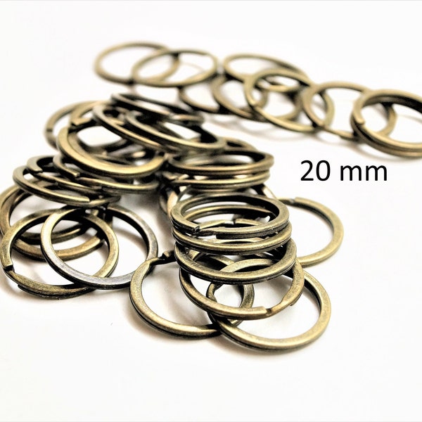Key rings 20 mm, bronze color