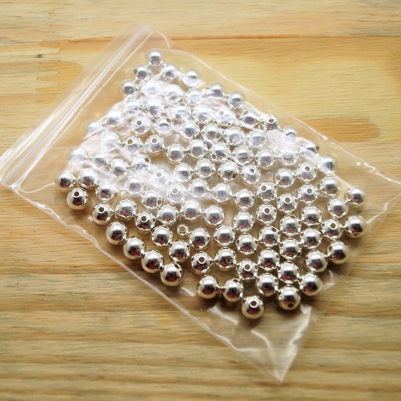 Perles acryliques dorées et argentées 4/6/8/10/12 mm image 10