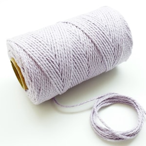 Cupom de 10 metros de barbante &quot;Baker twine&quot;, lilás liso, 2 mm