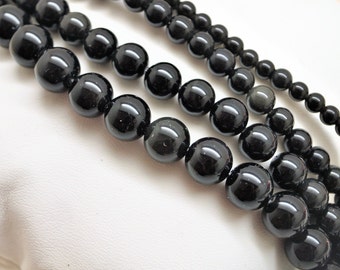 Perles obsidienne 4/6/8/10 mm